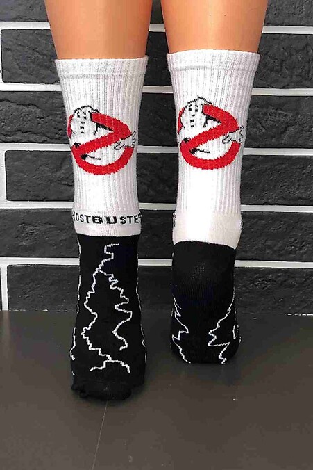 Шкарпетки “GHOST” привид. Гольфи, шкарпетки. Колір: чорний, білий. #8024541