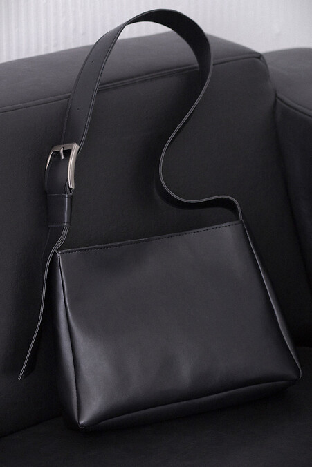 Torba damska Lingvini Bucket Bag czarna - #8049556