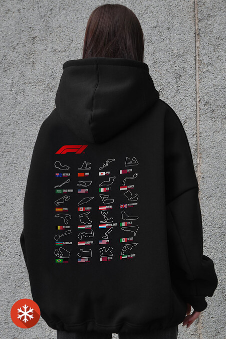 Women's Oversized Hoodie Sweatshirt with Hood and Without Track Black Print. Sweatshirts, hoodies. Color: black. #8055559