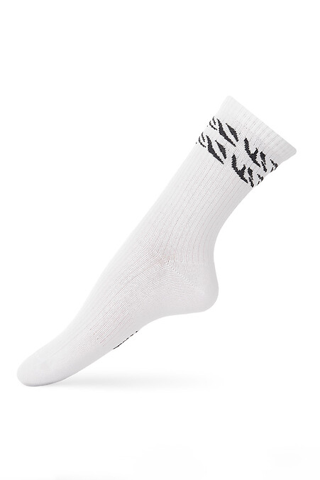 Socks Zebra Line White, - #2401564