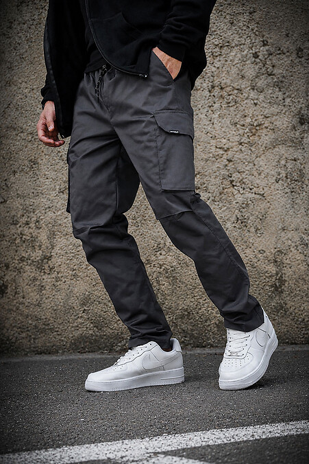 Fenix Gray Men's Knit Cargo Pants. Trousers, pants. Color: gray. #8056566