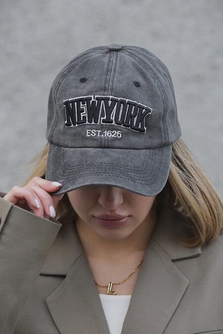 Damen Cap Baseball Cap New York Grau - #8049567