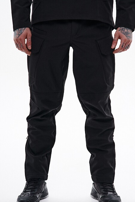 Spodnie cargo typu softshell Warrior w kolorze czarnym. Spodnie. Kolor: czarny. #8037569