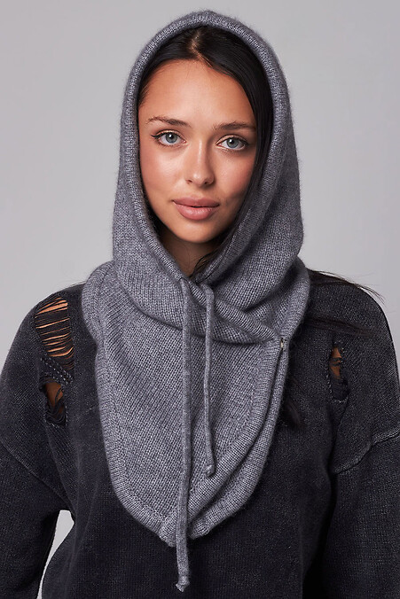 Жіночий капор сірого кольору - #4496570