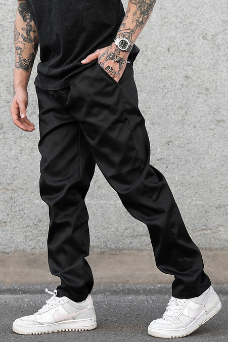Męskie spodnie dresowe typu joggers Without Santos Black. Spodnie. Kolor: czarny. #8056570