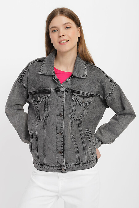 Women's denim jacket. Jeans. Color: gray. #4014571