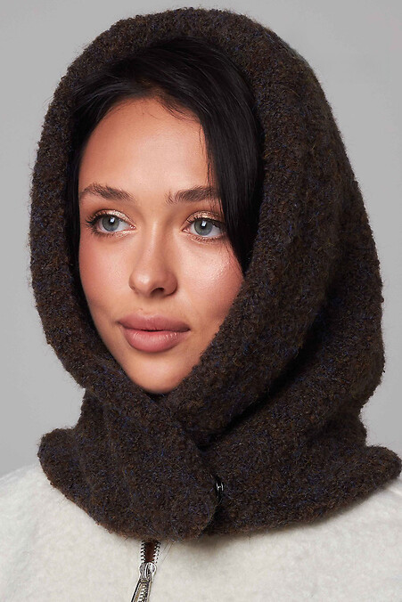 Жіночий капор шоколадного кольору - #4496573