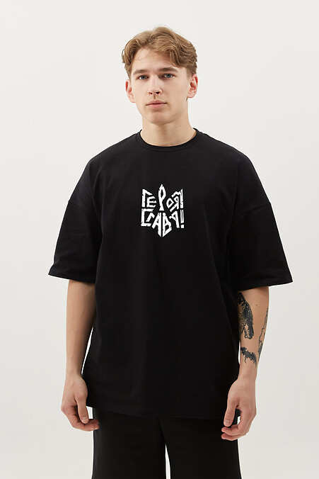Man's T-shirt Героям_Слава. T-shirts. Color: black. #9000585
