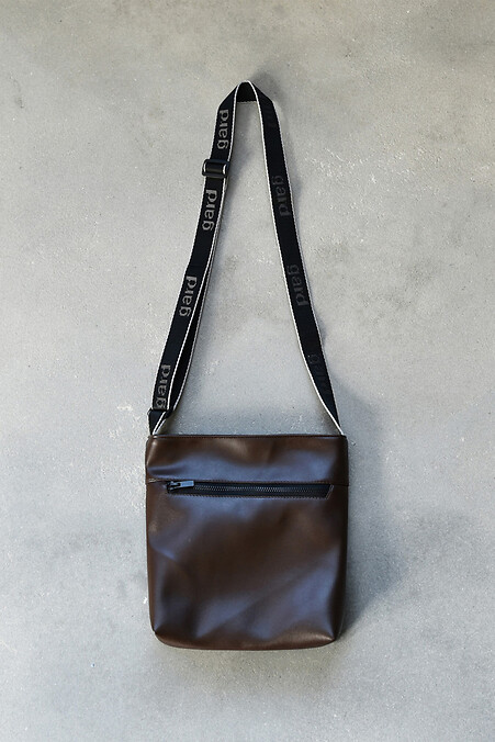 MESSENGER BLOCK | eco leather brown. Crossbody. Color: brown. #8038586