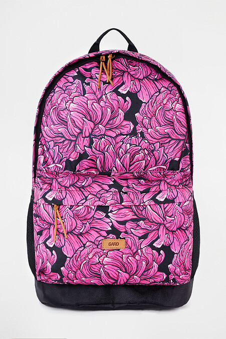 Backpack BACKPACK-2 | pink pion print 1/18. Backpacks. Color: pink. #8011587