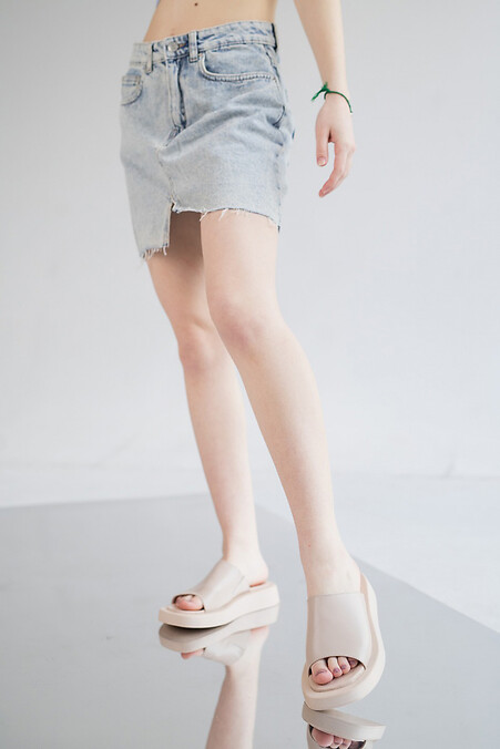 Women's slippers. Flip flops. Color: beige. #8018587
