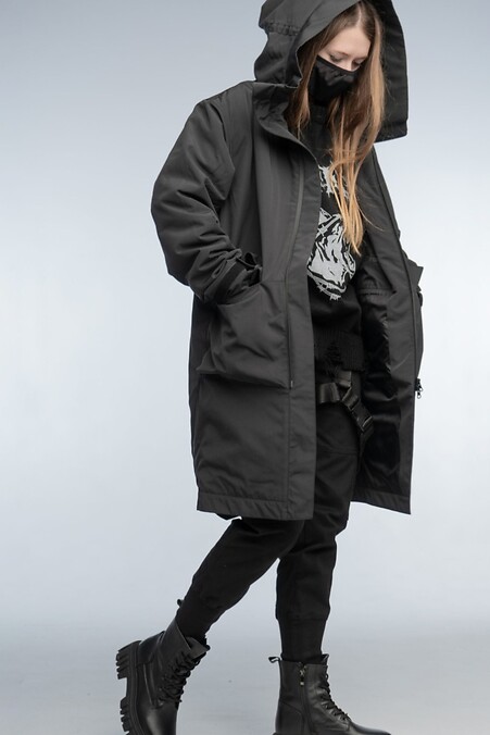 Women's demi-season parka with microfleece "Raider". Outerwear. Color: brown. #8037588