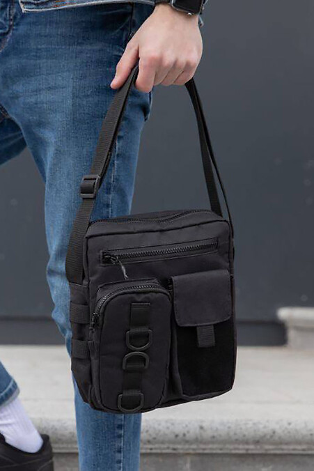 Bag PATCH with an additional pocket for weapons black. Crossbody. Color: black. #8039588