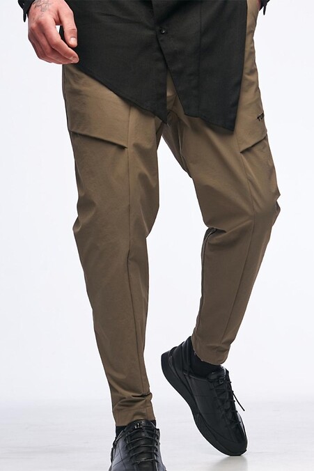 Cargohose aus Stretch-Nylon „SM-2421“, Khaki. Hosen. Farbe: grün. #8037589