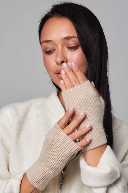 Жіночі мітенки, крем-брюле - #4496591