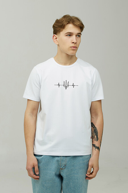 Męska koszulka Герб_Ритм. T-shirty. Kolor: biały. #9000594