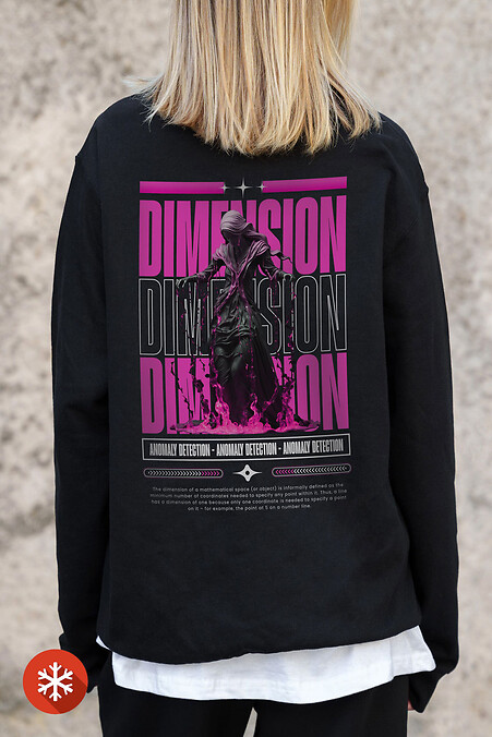 Damska ocieplana bluza z polaru z nadrukiem Dimension Black - #8055595