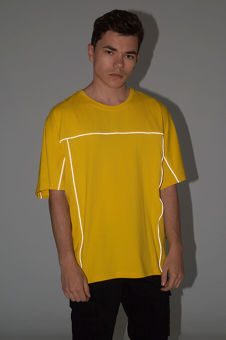 Футболка Оверсайзова Ronin Custom Wear рефлективная желтая - #8025596