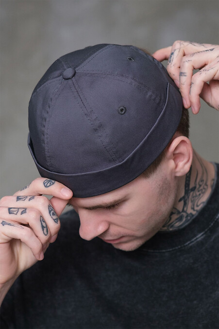 Męska czapka Docker Cap Monarch ciemnoszara - #8049596