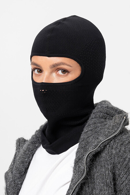 Women's Web Black Cotton Ski Balaclava. Balaclavas and crop masks. Color: black. #8056596