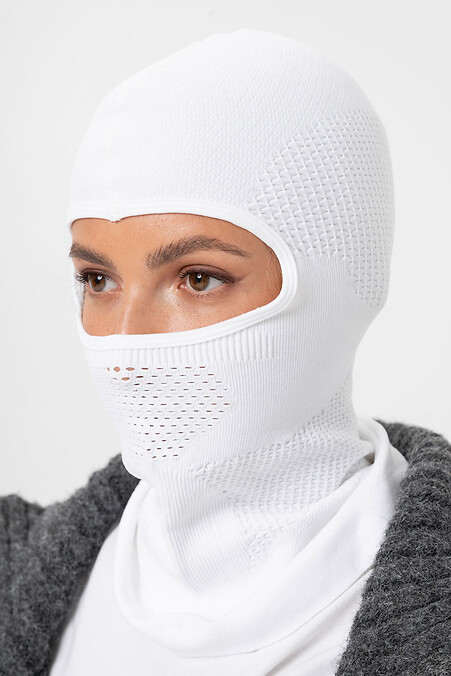 Women's Web White Cotton Ski Balaclava. Balaclavas and crop masks. Color: white. #8056598