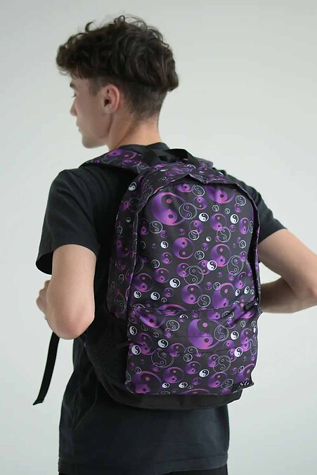 Рюкзак. Рюкзаки. Колір: фіолетовий, чорний. #8015600