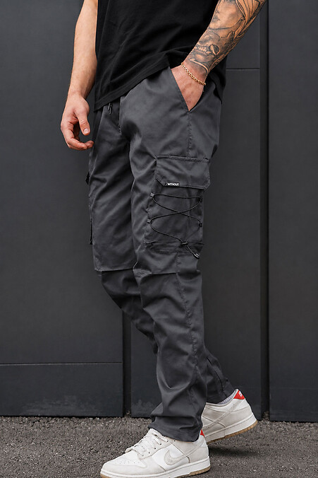 Men's Delta Fenix ​​Gray Knit Cargo Pants. Trousers, pants. Color: gray. #8056605