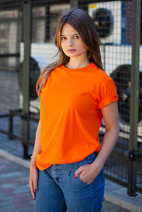 Basic-T-Shirt. T-Shirts. Farbe: orange. #8042607