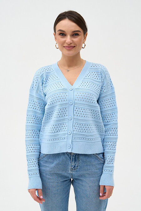 Women's blue cardigan. - #4038609