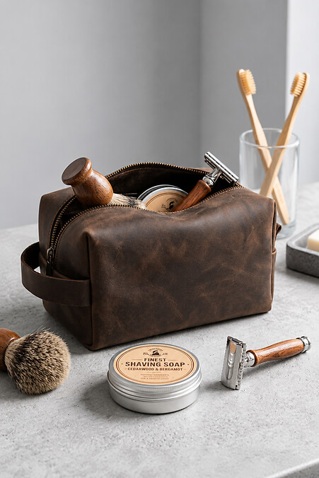 Кожаная Косметичка Несесер Из Натуральной Коже Without Sakvoyaj Medium Brown. Кошельки, Косметички. Цвет: коричневый. #8056609