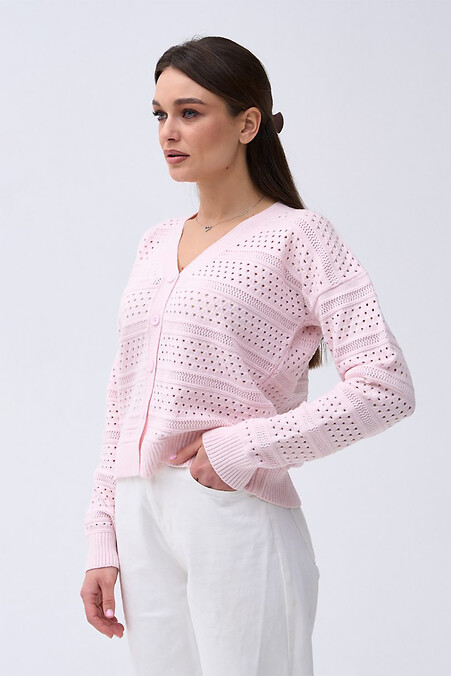 Жіночий кардиган рожевого кольору - #4038616