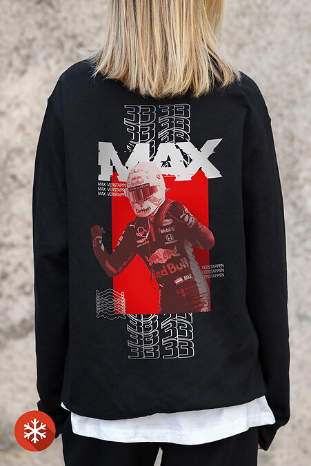 Damska ocieplana bluza polarowa z nadrukiem Max Black - #8055627