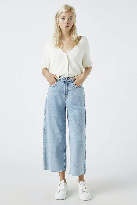 Широкие женские джинсы. Джинсы. Цвет: синий. #4014635