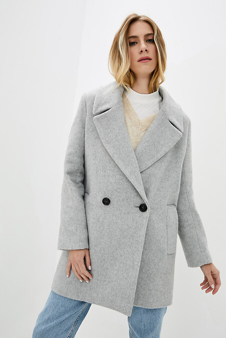 Женское кашемировое пальто. Верхняя одежда. Цвет: серый. #4300667