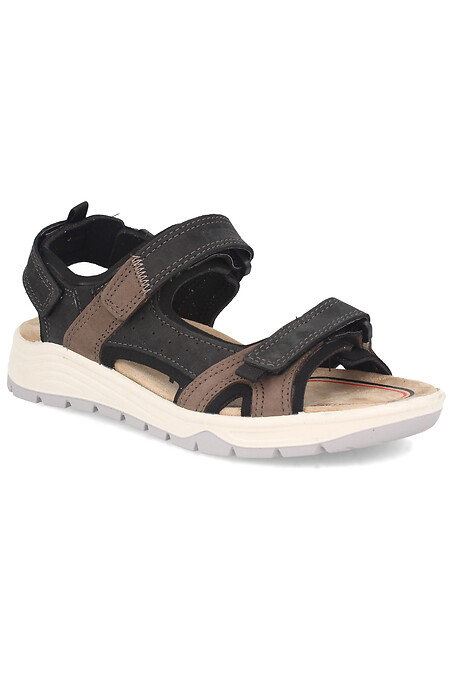 Leather sandals with removable insole. Sandals. Color: black, brown. #4101681