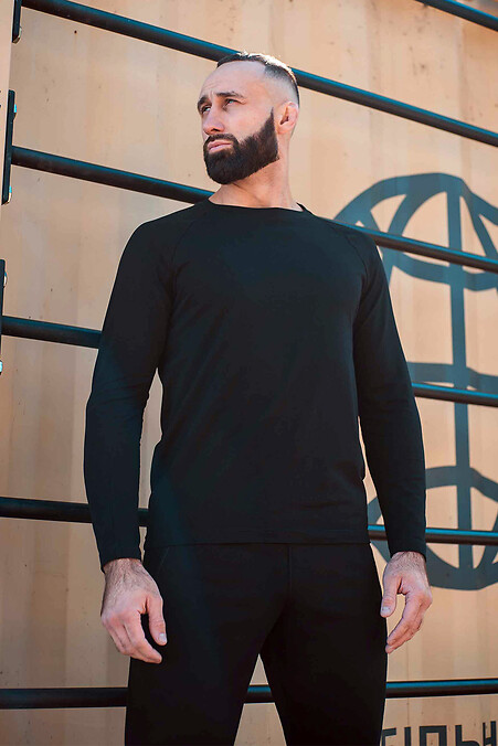 Koszulka z długim rękawem czarna. Bluzy, bluzy. Kolor: czarny. #8025681