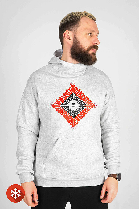 Hoodie padded Custom Wear Spirit gray - #8025686