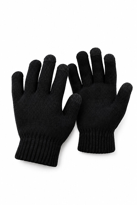 Дитячі Теплі Сенсорні Перчатки Without Touch Black. Рукавички. Колір: чорний. #8056699
