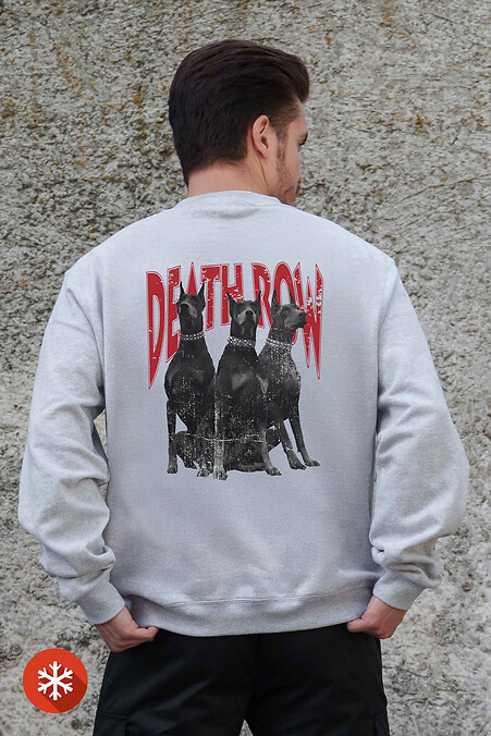 Męska ocieplana bluza polarowa z nadrukiem Deadly Gray - #8055700