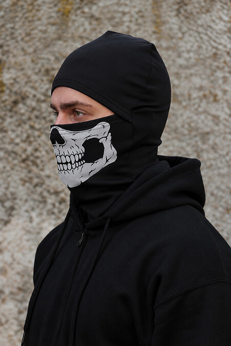 Mens Ski Cotton Balaclava Extreme Black - #8056713