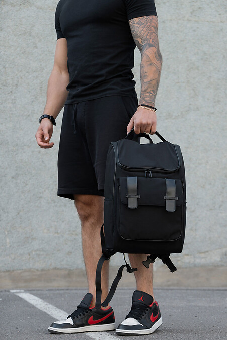 Herren Urban Youth Rucksack ELIOT Nylon Laptop Rucksack Schwarz - #8049722