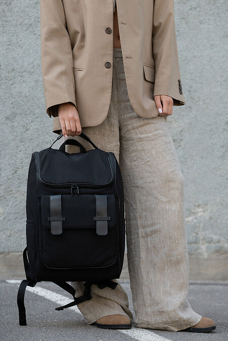 Жіночий Міський Молодіжний Рюкзак ELIOT Нейлон Для Ноутбука Black - #8049723