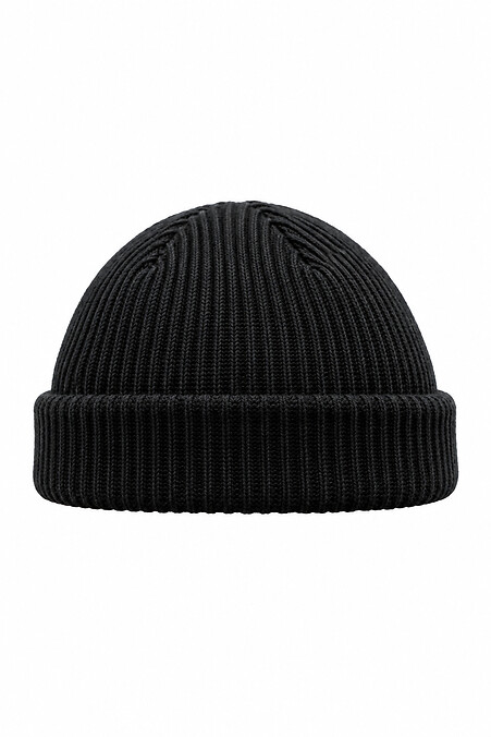 Męska dzianinowa czapka beanie bez Leona w kolorze czarnym. Czapki. Kolor: czarny. #8056724