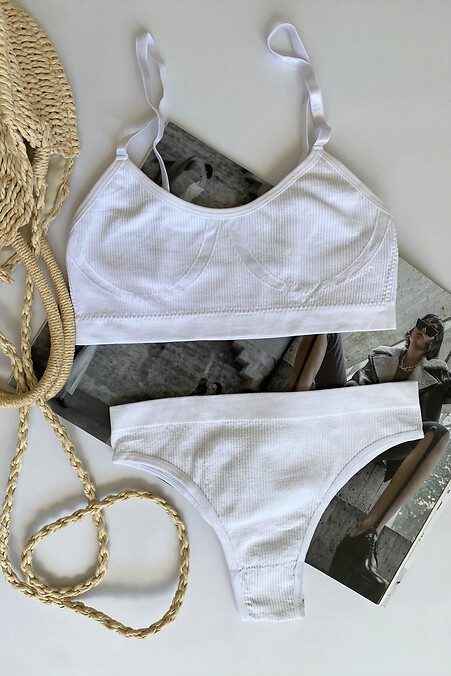Dessous-Set Höschen + Top gerippt - #8048751