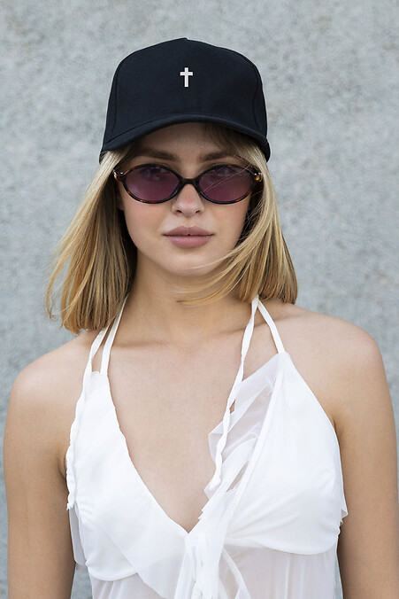 Damen Cap Trucker Baseball Cap mit Dolch Schwarz Print - #8049762