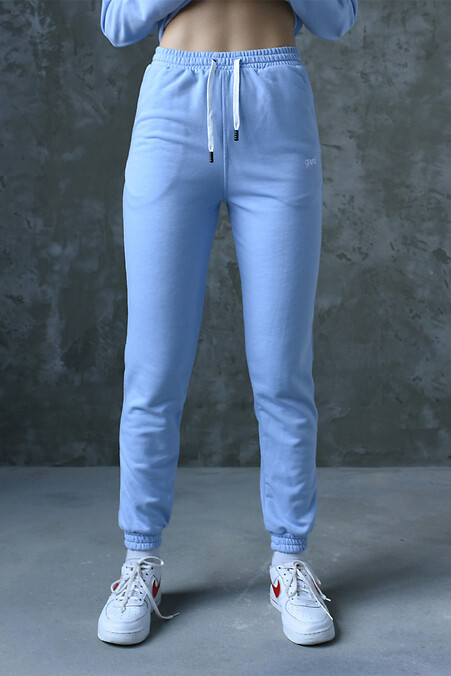 Женские спортивные штаны с вышивкой I 1/22. Брюки, штаны. Цвет: синий. #8011765