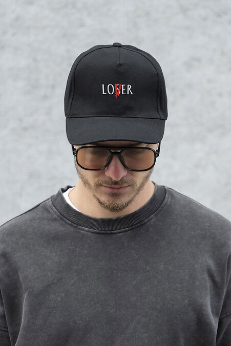 Men's Trucker Baseball Cap With Lover Print Black - #8049771