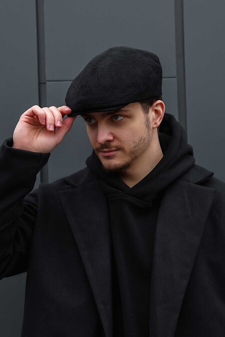 Gerippte Kangol-Mütze für Herren ohne Maestro, Schwarz - #8056794