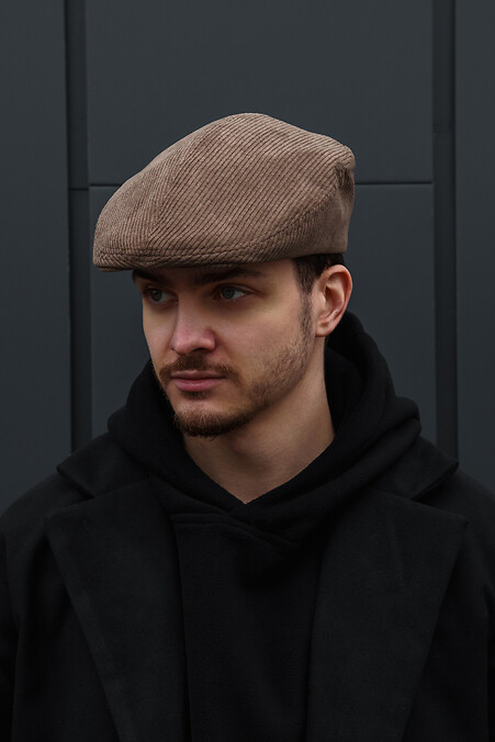 Чоловіча Кепка Кашкет Канголка В Рубчик Without Maestro Beige. Колір: бежевий. #8056798