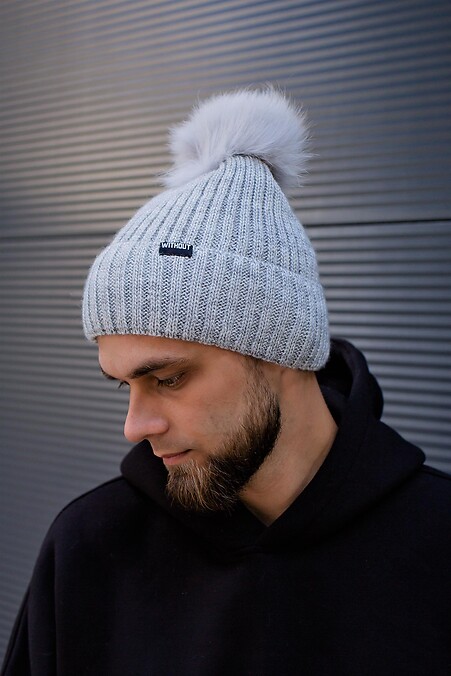 Wintermütze mit allgemeinem Logo. Hüte. Farbe: grau. #8048809